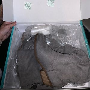 Maurice’s Gray Tall Scrunch Boots